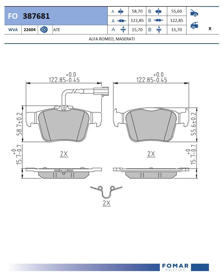 Brake Pad Set, disc brake